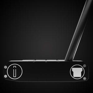 Black Mallet DS Putter – address view | Incred Golf custom putter