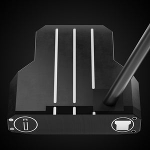 Black Mallet DS Putter – sole view | Incred Golf custom putter