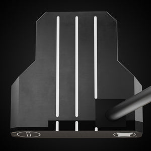 Black Mallet DS Putter – toe view | Incred Golf custom putter