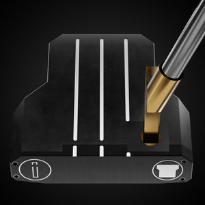 Black Mallet Legacy OS Putter – address view | Incred Golf custom putter