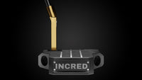 Black Mallet Legacy OS Putter – heel view | Incred Golf custom putter