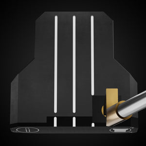 Black Mallet Legacy OS Putter – toe view | Incred Golf custom putter