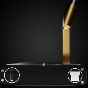Black Mallet Legacy OS Putter – grip end | Incred Golf custom putter
