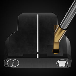 Black Mallet Legacy OS Putter – finish detail | Incred Golf custom putter