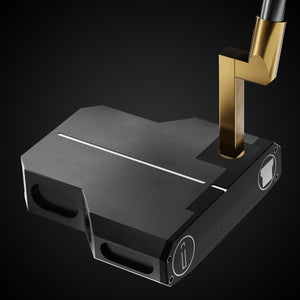 Black Mallet Legacy OS Putter – face-down balance position | Incred Golf custom putter