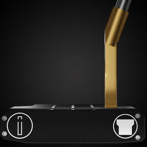 Black Mallet ON Putter – sole view | Incred Golf custom putter
