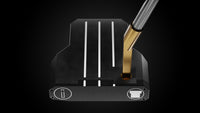 Black Mallet ON Putter – face-down balance position | Incred Golf custom putter
