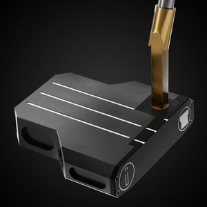 Black Mallet ON Putter – address view | Incred Golf custom putter
