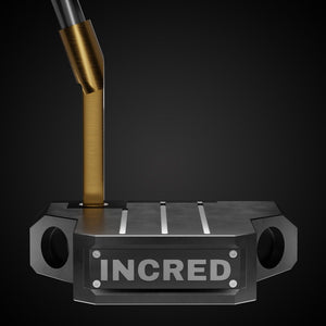 Black Mallet ON Putter – top view | Incred Golf custom putter