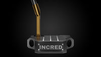 Black Mallet ON Putter – top view | Incred Golf custom putter