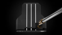 Black Mallet ON Putter – heel view | Incred Golf custom putter