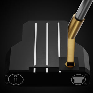 Black Mallet ON Putter – toe view | Incred Golf custom putter