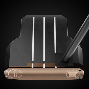 Black Mallet DS Putter – face-down balance position | Incred Golf custom putter