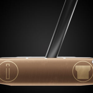 Black Mallet CS Putter – sole view | Incred Golf custom putter