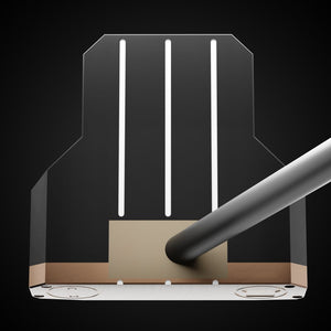Black Mallet CS Putter – heel view | Incred Golf custom putter