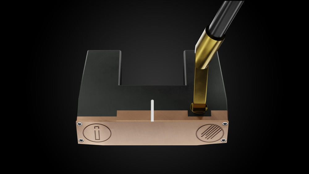 Rainmaker Legacy ON Putter – face-down balance position | Incred Golf custom putter