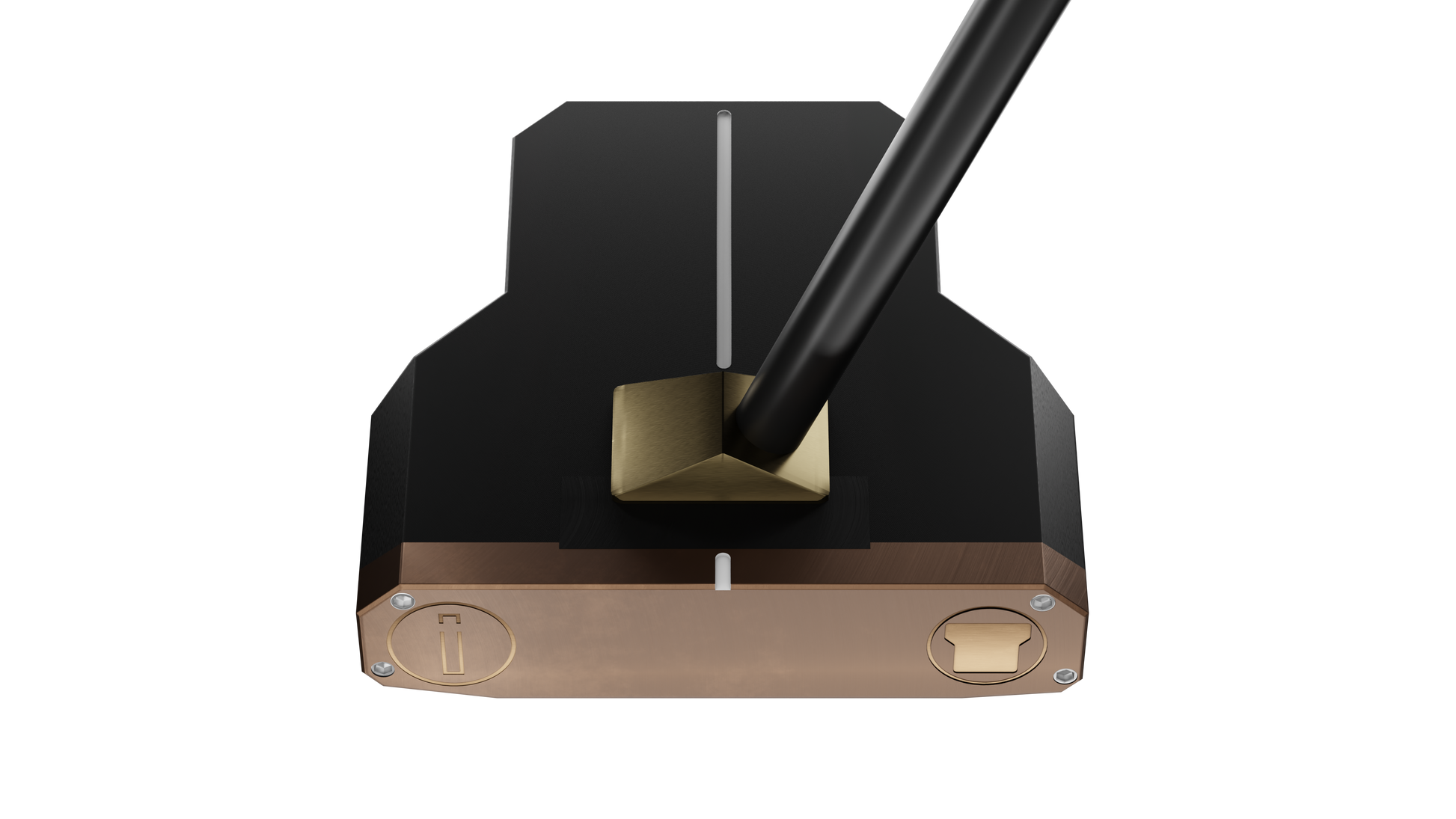 Incred Golf RFB Black Mallet putter — face-down balanced flagship mallet with line alignment bracket (view 4 of 13)