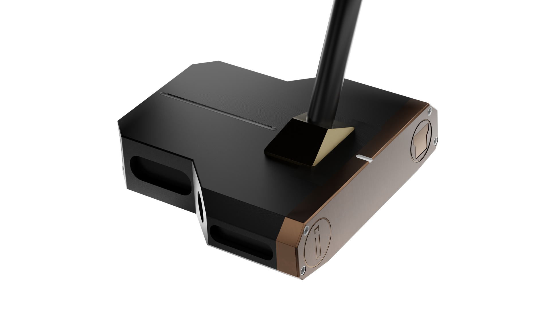 Incred Golf RFB Black Mallet putter — face-down balanced flagship mallet with line alignment bracket (view 6 of 13)