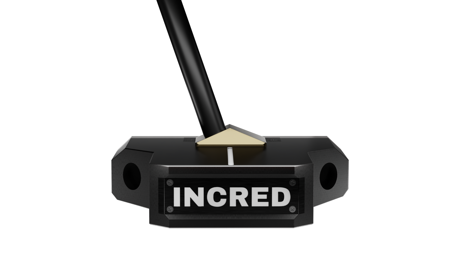 Incred Golf RFB Black Mallet putter — face-down balanced flagship mallet with line alignment bracket (view 2 of 13)