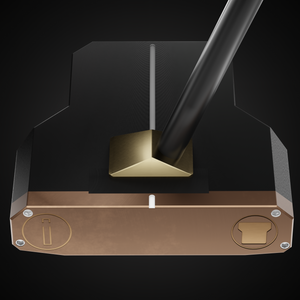 Incred Golf RFB Black Mallet putter — face-down balanced flagship mallet with line alignment bracket (view 9 of 13)