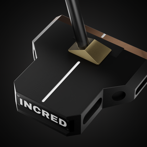 Incred Golf RFB Black Mallet putter — face-down balanced flagship mallet with line alignment bracket (view 10 of 13)