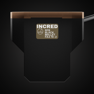 Incred Golf RFB Black Mallet putter — face-down balanced flagship mallet with line alignment bracket (view 12 of 13)